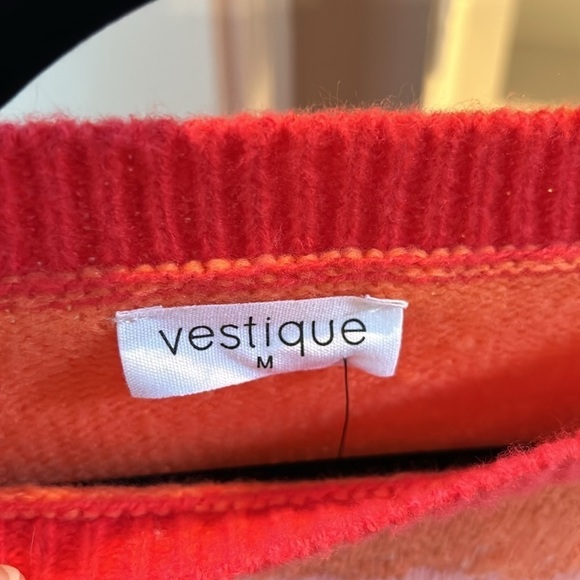 Vestique Bright Multicolor Sunset Crewneck Sweater NWT - Picture 4 of 10